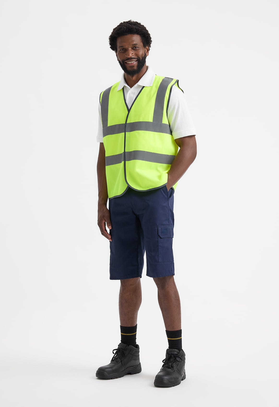 Unisex Hi-Vis Safety Waistcoat - EN ISO 20471 Class 2 | Yellow & Orange