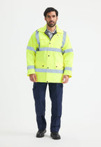 Unisex Hi-Vis Road Safety Jacket - EN ISO 20471 Class 3 Waterproof | Yellow & Orange