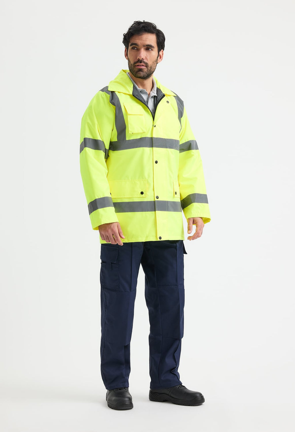 Unisex Hi-Vis Road Safety Jacket - EN ISO 20471 Class 3 Waterproof | Yellow & Orange