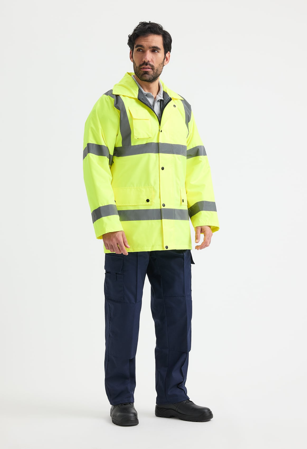 Unisex Hi-Vis Road Safety Jacket - EN ISO 20471 Class 3 Waterproof | Yellow & Orange