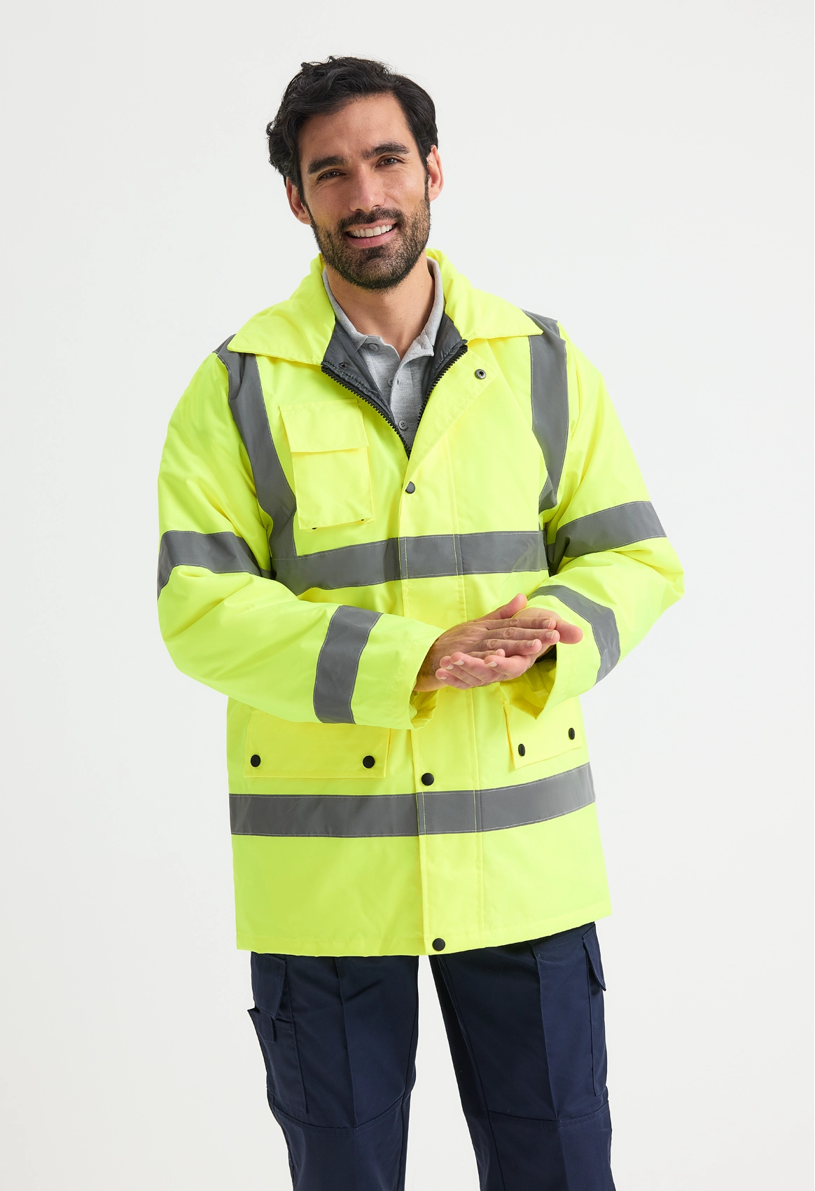 Hi Vis Road Safety Jacket by wrapandcover.co.uk Uniforms,  teamwear and custom corporate apparel. Specialising in Central London and the home counties.