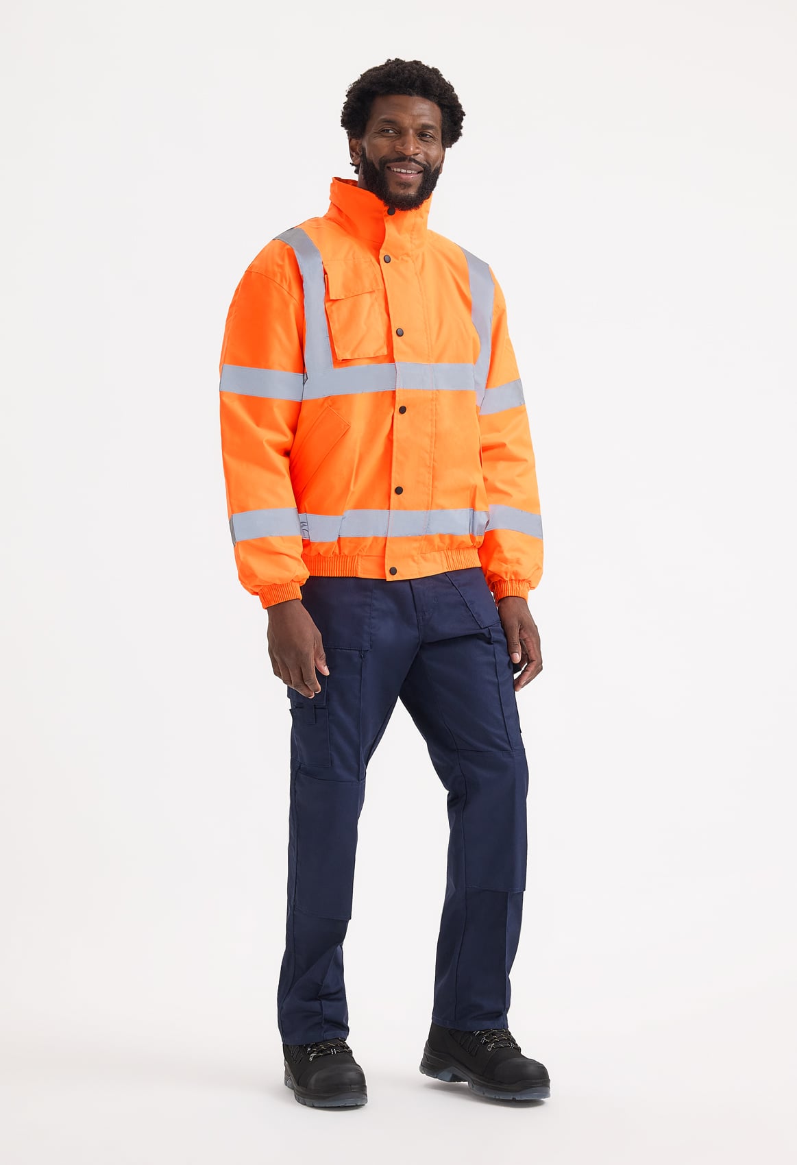Unisex Hi-Vis Bomber Jacket - EN ISO 20471 Class 3 Waterproof | Yellow & Orange