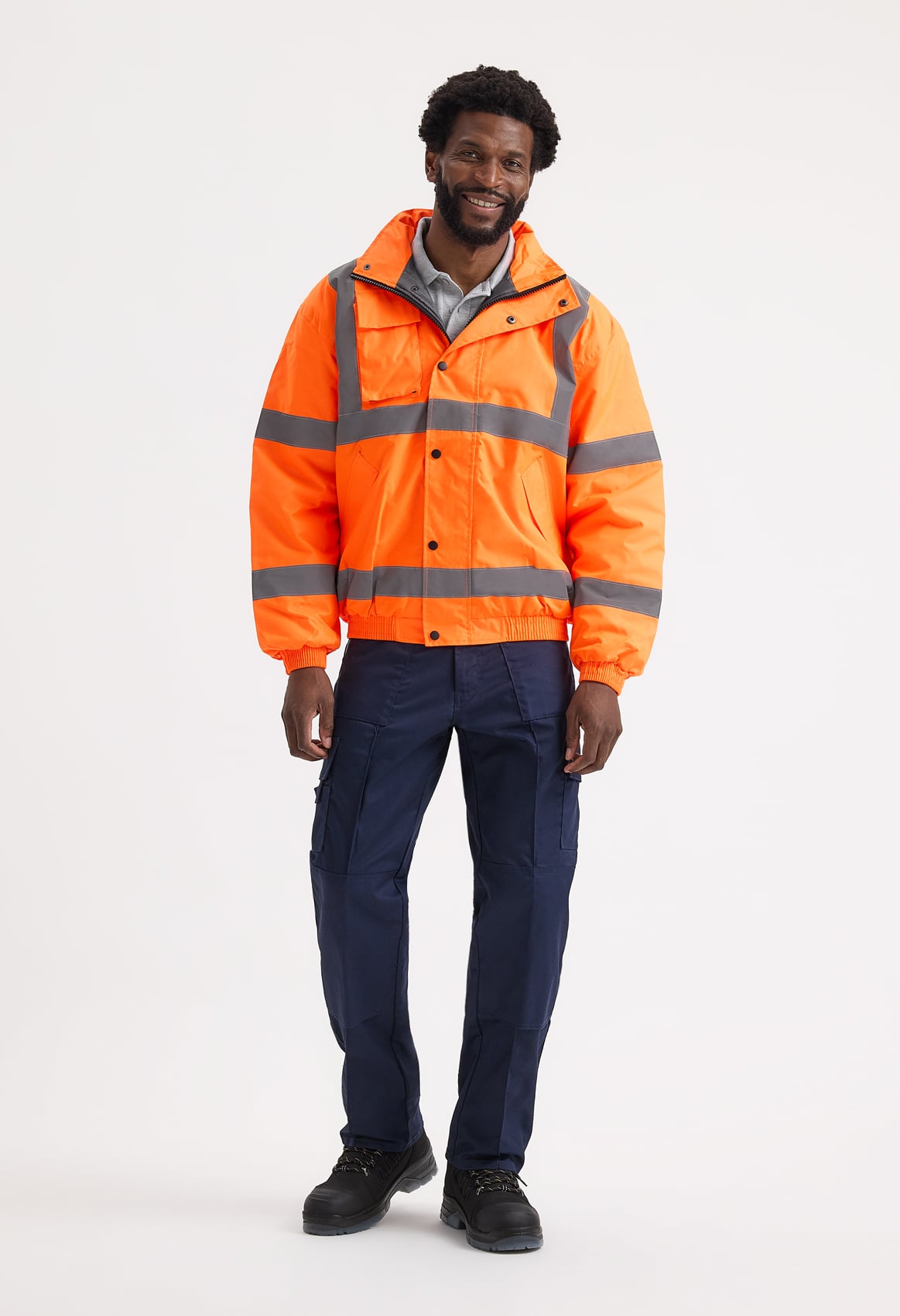 Unisex Hi-Vis Bomber Jacket - EN ISO 20471 Class 3 Waterproof | Yellow & Orange