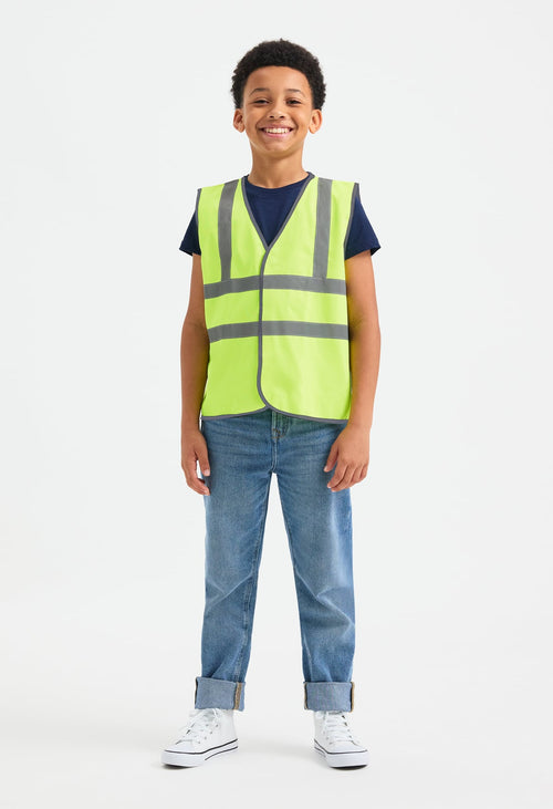 Children's Hi-Vis Safety Waistcoat - EN ISO 20471 Class 2 Certified | Orange & Yellow