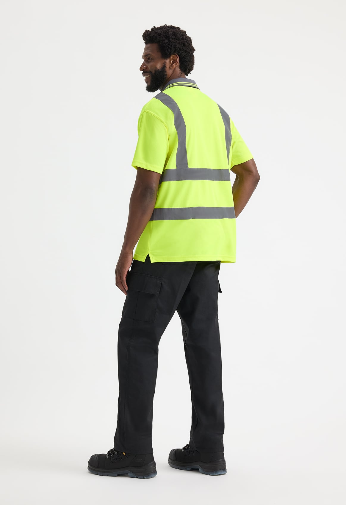 Unisex Hi-Vis Short Sleeve Polo Shirt - EN ISO 20471 Class 2, 175gsm Recycled Polyester | Yellow