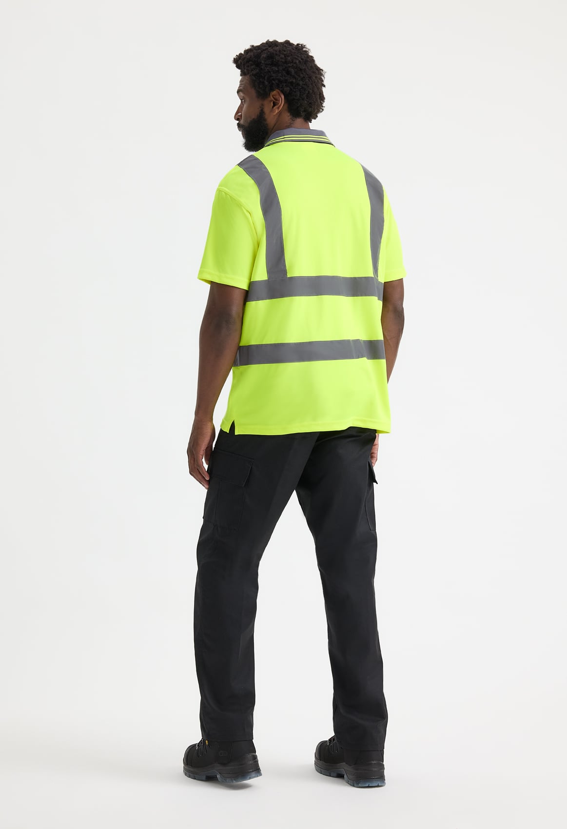 Unisex Hi-Vis Short Sleeve Polo Shirt - EN ISO 20471 Class 2, 175gsm Recycled Polyester | Yellow