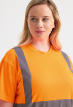 Unisex Hi-Vis Short Sleeve T-Shirt - EN ISO 20471 Class 2 | Yellow & Orange