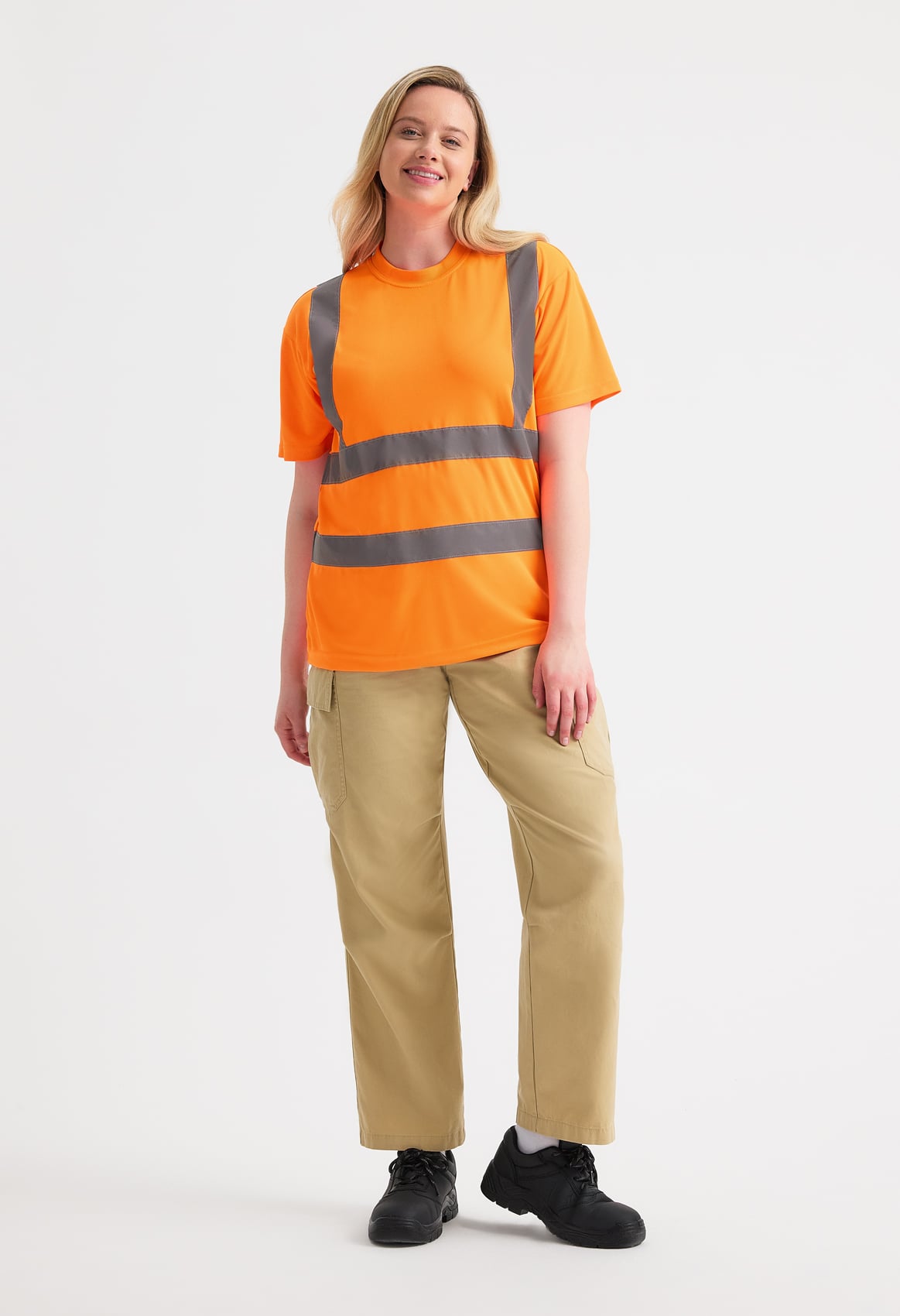 Unisex Hi-Vis Short Sleeve T-Shirt - EN ISO 20471 Class 2 | Yellow & Orange