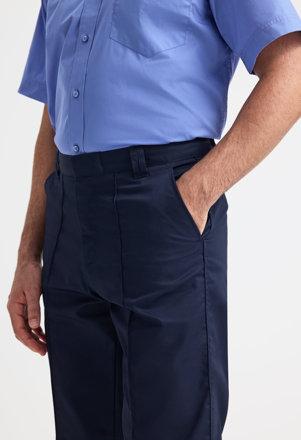 Unisex Workwear Trousers - 245gsm Polycotton, Regular Leg | Black & Navy