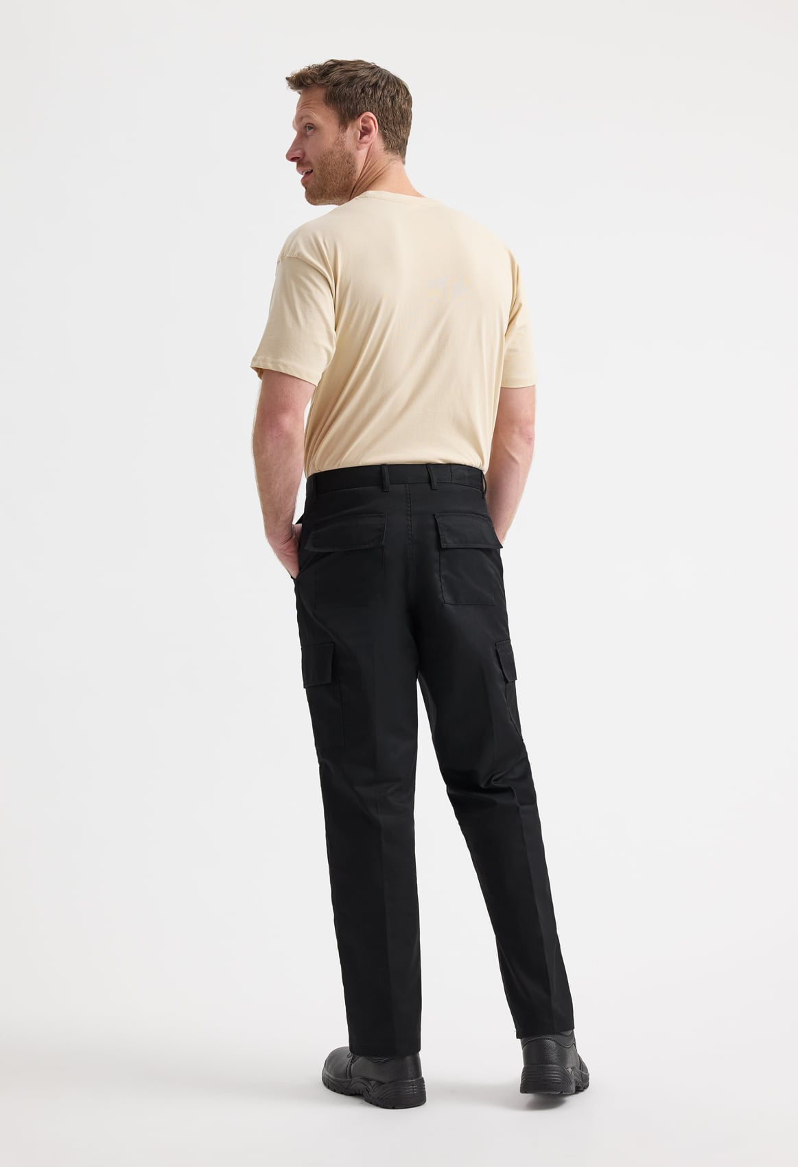 Unisex Cargo Trousers - 245gsm Polycotton, Knee Pad Pockets | Black & Navy