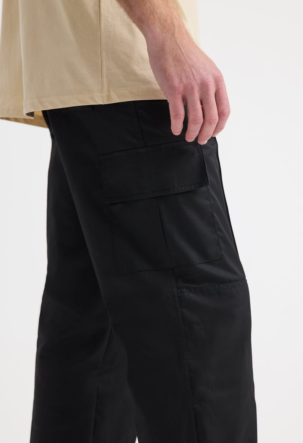 Unisex Cargo Trousers - 245gsm Polycotton, Knee Pad Pockets | Black & Navy