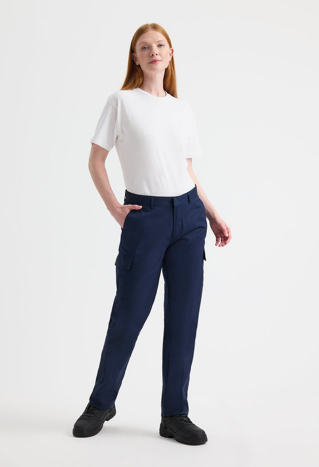 Ladies' Cargo Trousers - 245gsm 65/35 Polycotton | Black & Navy