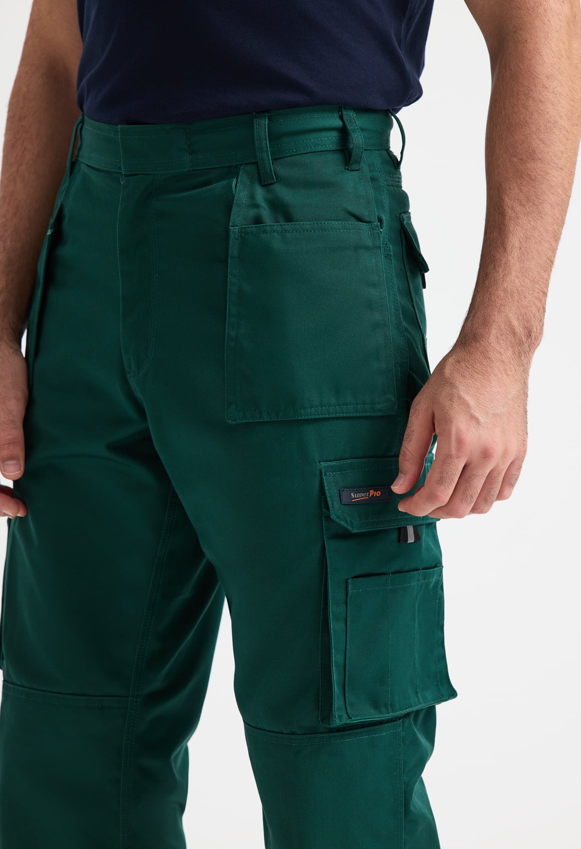 Unisex Super Pro Work Trousers - 330gsm Polycotton, Knee Pad Pockets & Hammer Loop | 4 Colours