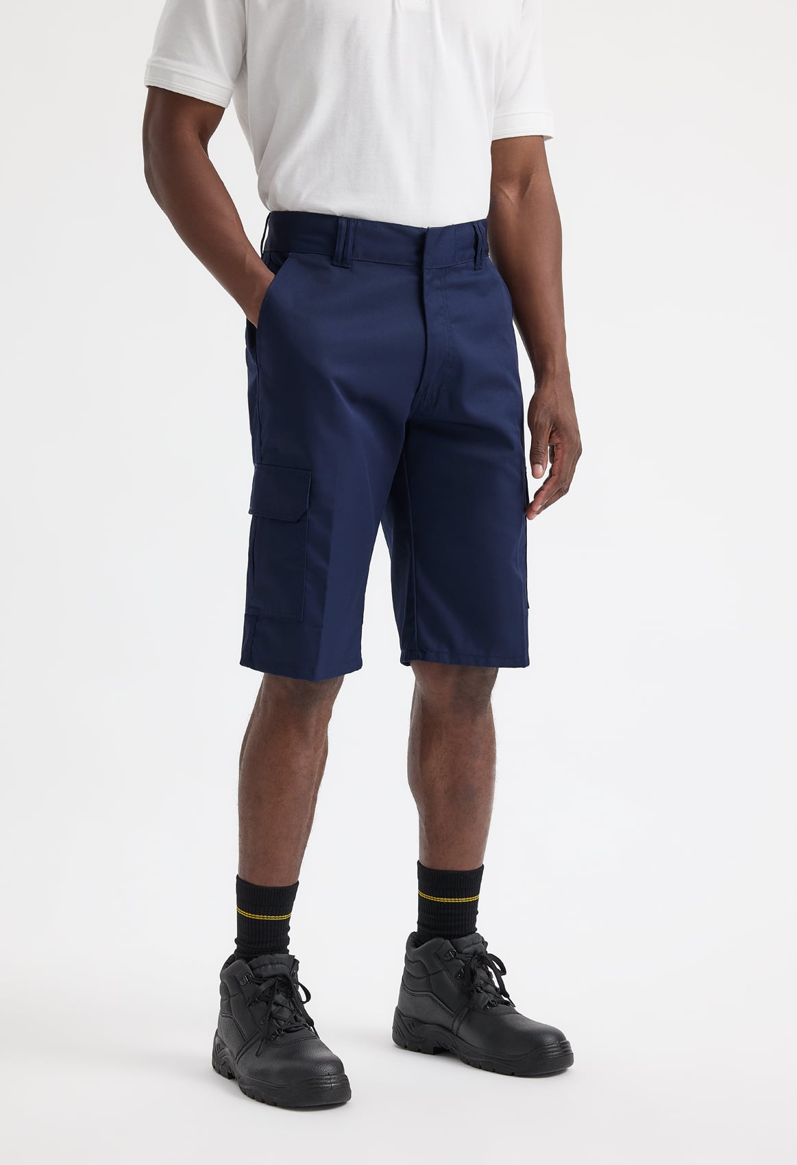 Men's Cargo Shorts - 260gsm 65/35 Polycotton | Black & Navy