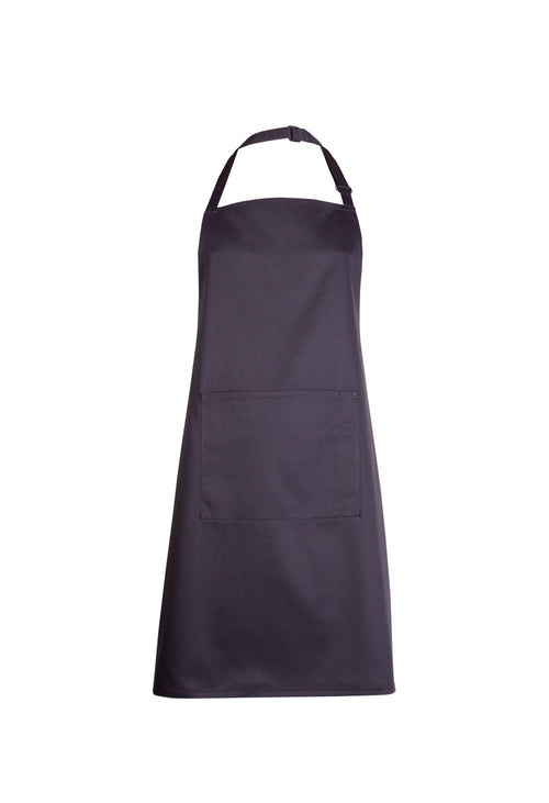 Bib Apron with Pocket - Black - ONE - UC940 | Wrapandcover.co.uk Customised uniforms for workwear, schools, and organisations- fast UK delivery, no minimum orders.