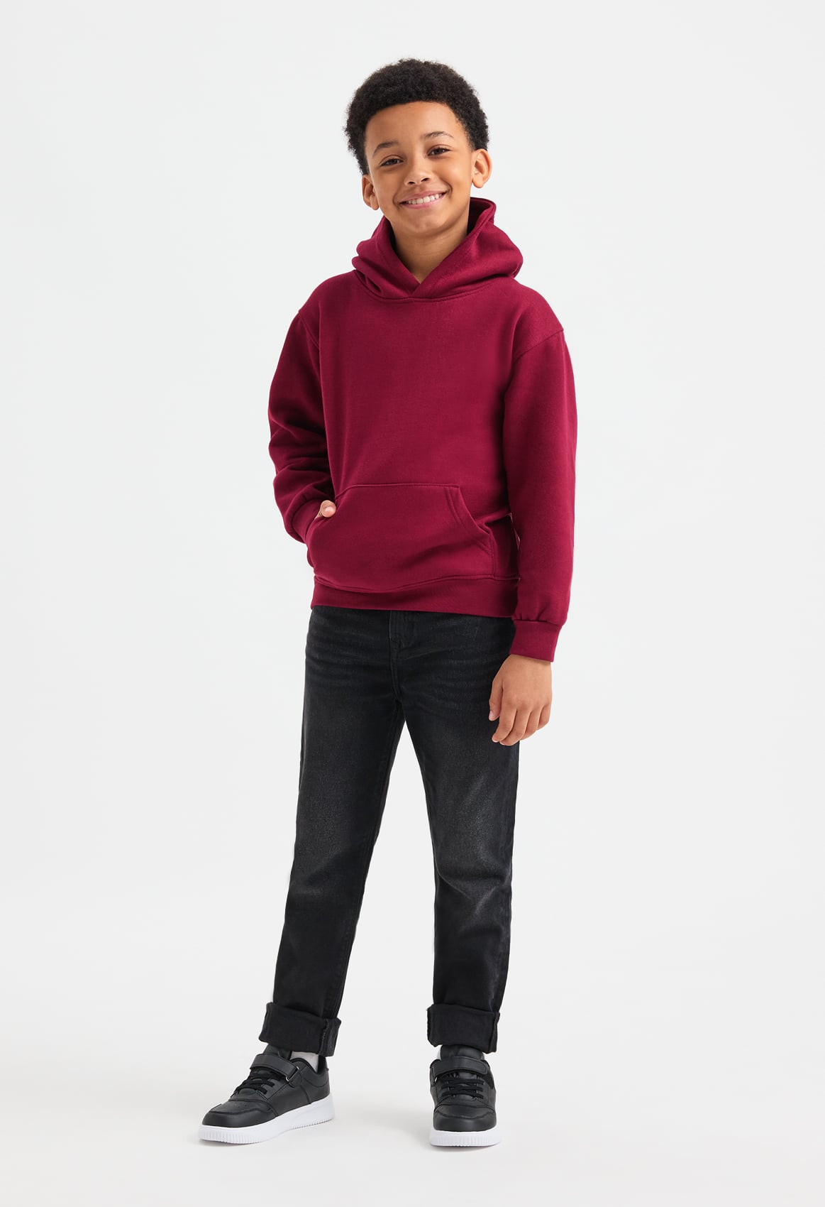 Children's Value Range Hooded Sweatshirt - 280gsm 50/50 Polycotton | Maroon