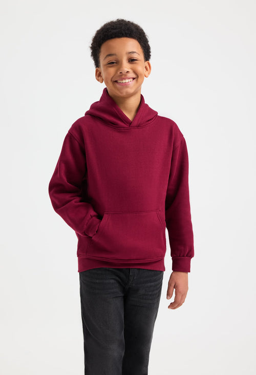 Children's Value Range Hooded Sweatshirt - 280gsm 50/50 Polycotton | Maroon